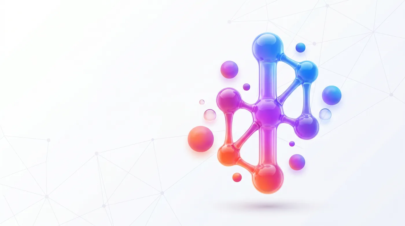 saas vertical ia — Connected nodes and pipelines as glass-gradient shapes forming a vertical structure in a sleek, modern corporate setting.